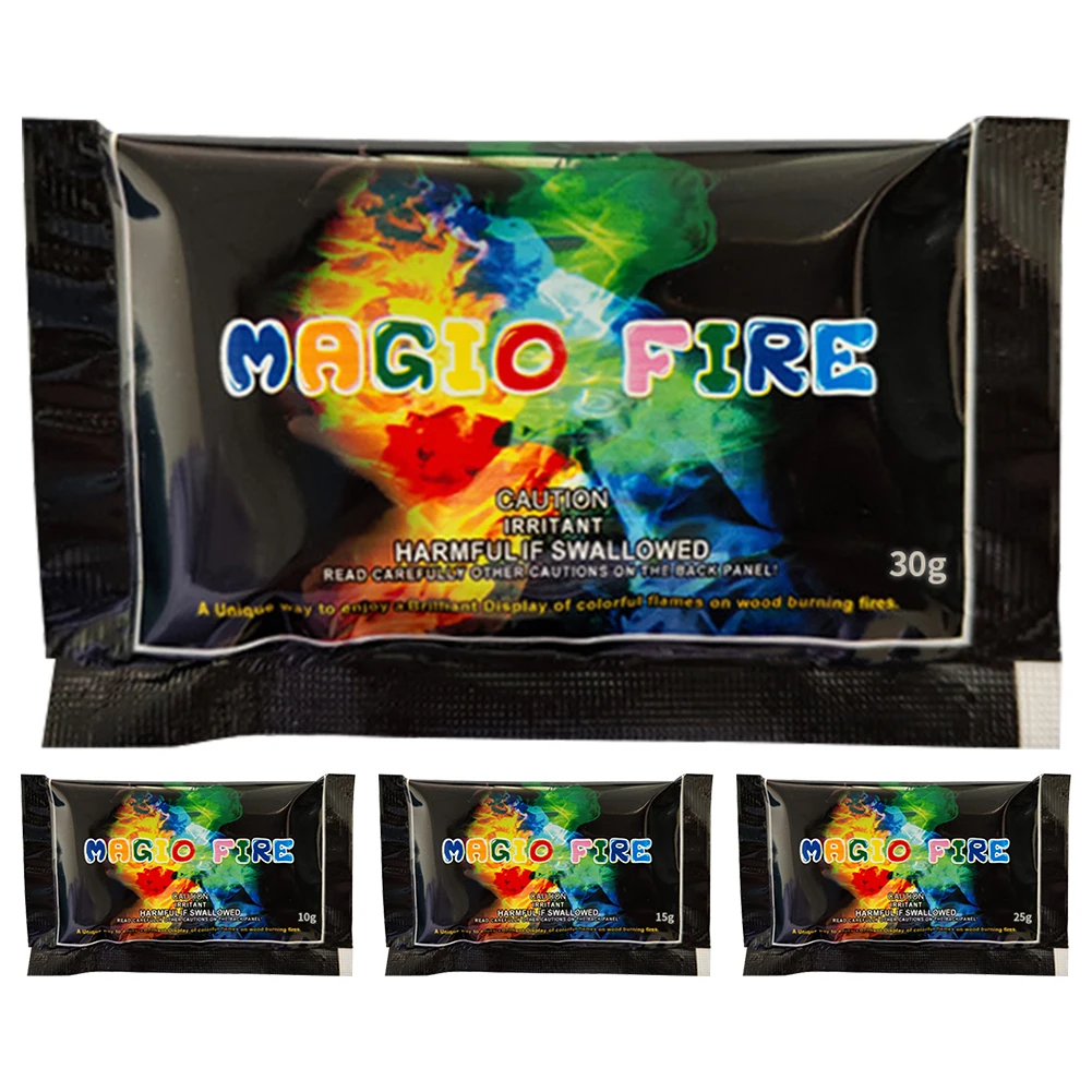 Glow Pigment Powder Colorful Flame Powder 10g 15g 25g 30g Flame Color Changing Powder Atmosphere Glowing Props Campfire Fireplace Party Supplies