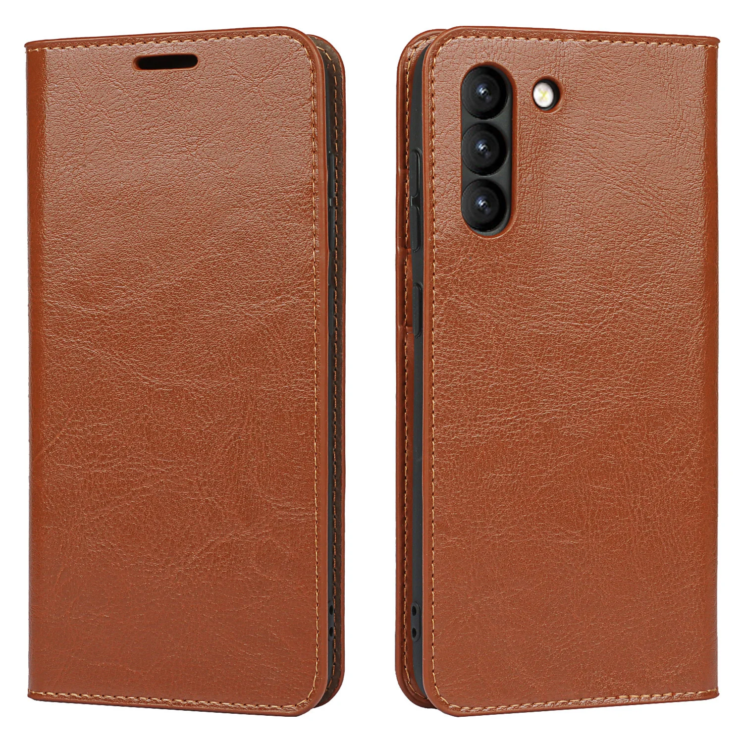 100% Real Genuine Leather Flip for Samsung Galaxy S20 S21 S22 Ultra Plus A53 A33 A52 A72 5G Case Wallet with Credit Card Holder galaxy s22 ultra flip case