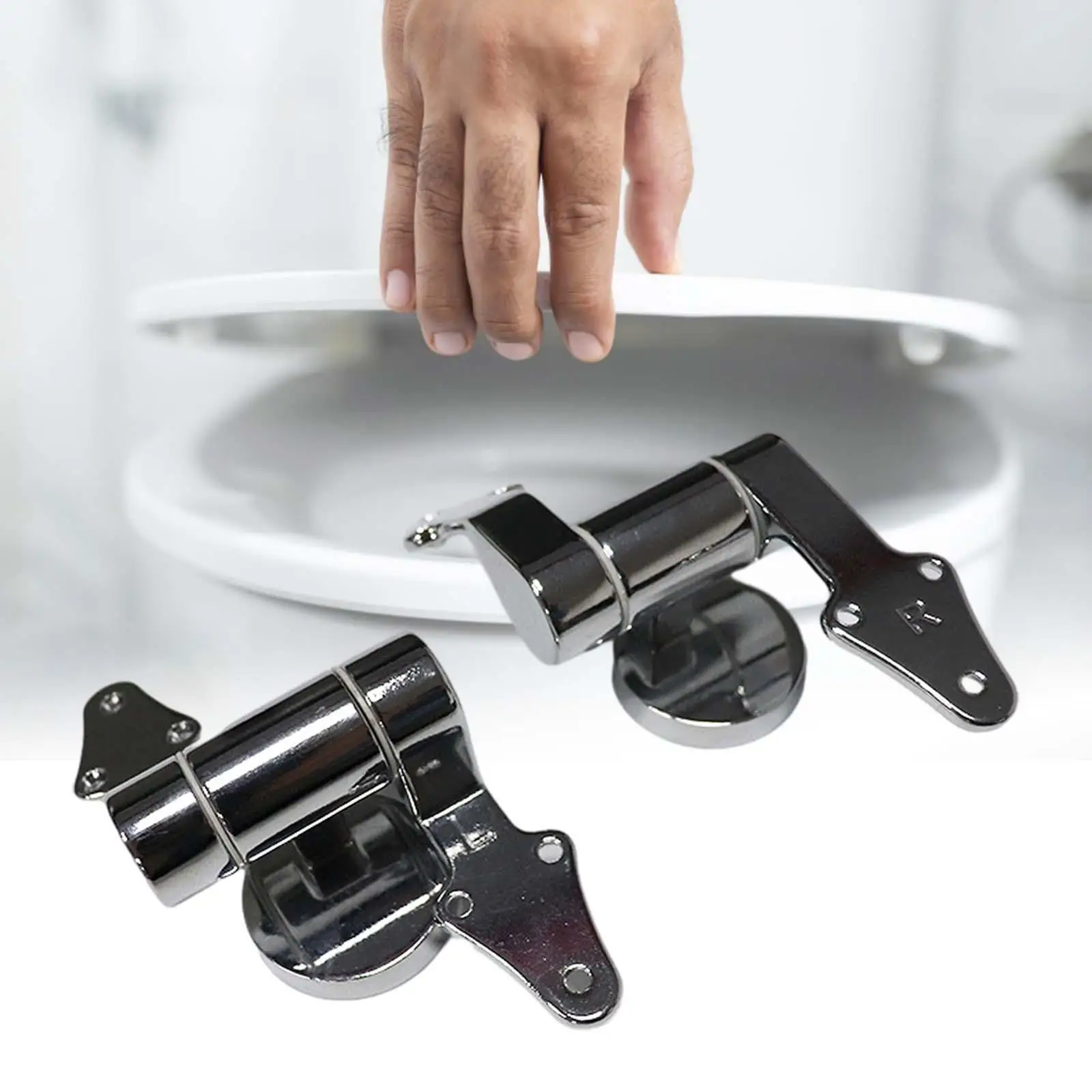 Toilet Seat Lid Hinge Durable WC Hinge Premium Multipurpose Adjustable Replacement Hinges for Toilet Seat Repair Bathroom