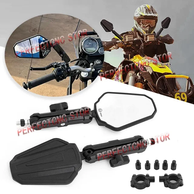 Rearview Mirrors Side Mirror Adjustable Foldable Rear View Mirror For YAMAHA TENERE 700 Tenere700 xt660z xt1200 Tracer 9 GT