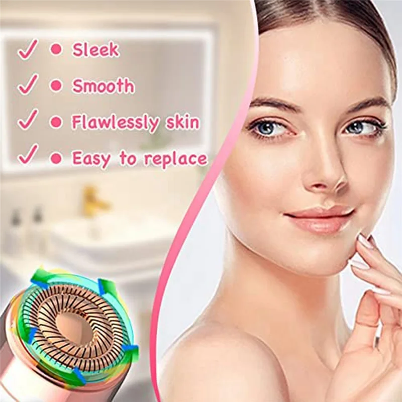 Replacement Heads, Women Facial Hair Remover Replacement Heads Generation 2 for Finishing Touch Facial Hair Removal Tool 4