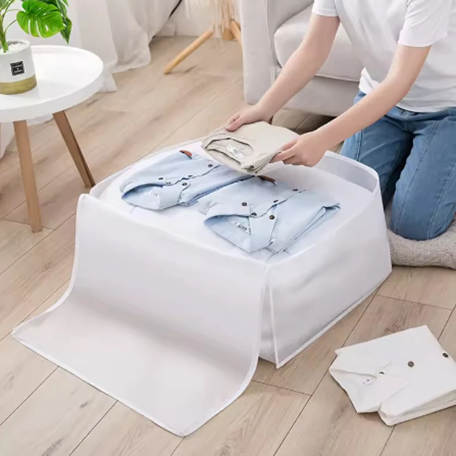 Storage Bag Large Storage Bag with Zipper Lid for Clothes and Bedding