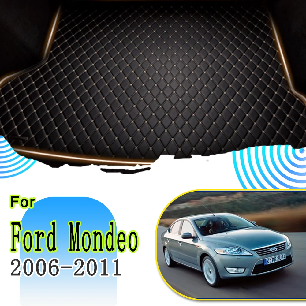 

Car Trunk Mats For Ford Mondeo IV MK3 2006~2011 5seat Anti-dirty Rugs Leather Car Matts Tray Carpet Mud Car Accessories Interior