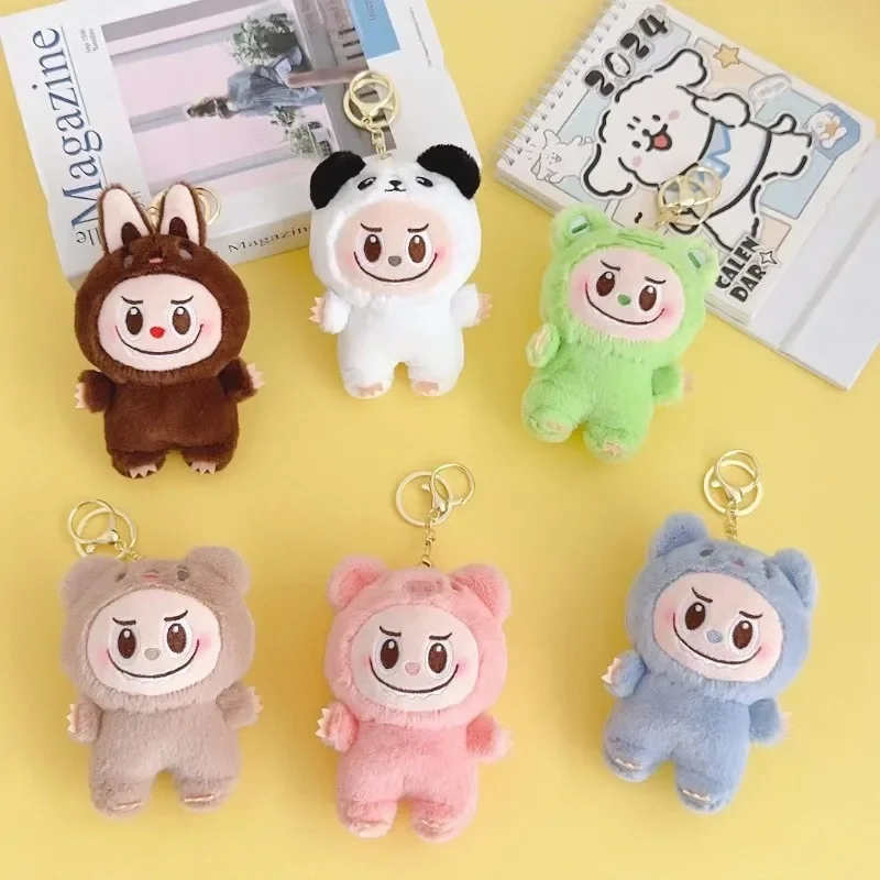 LABUBU New Monster Plush Doll Toy Keychain Pendant Cartoon Cute Doll Backpack Bag Pendant Decorative Accessories Ornament Gifts 3
