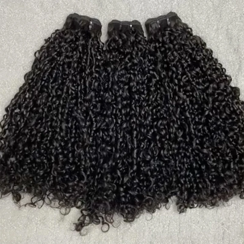 Mongolian kinky Curly Human Hair Bundles Raw Vietnamese Unprocessed Burmese Hair Bundle Virgin 11A Double Drawn Weave Extensions