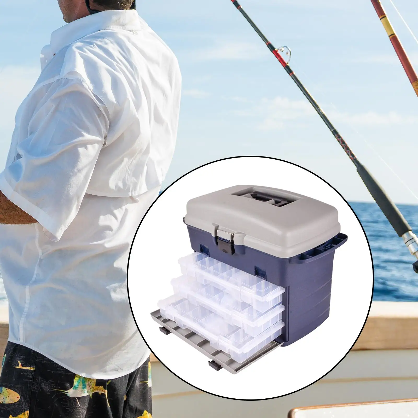 Mini Tackle Box Fishing Lure Box Kayak Multifunctional Mini Tackle Box  Organizer For Casting Fishing Fly Fishing - AliExpress