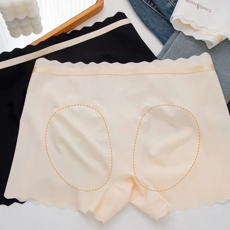 XL-3XL Ice Silk Plus Big Size Safety Short Pants Women Summer Underwear Skirt Boxer ShortsTight Bottomed Underpants Panties