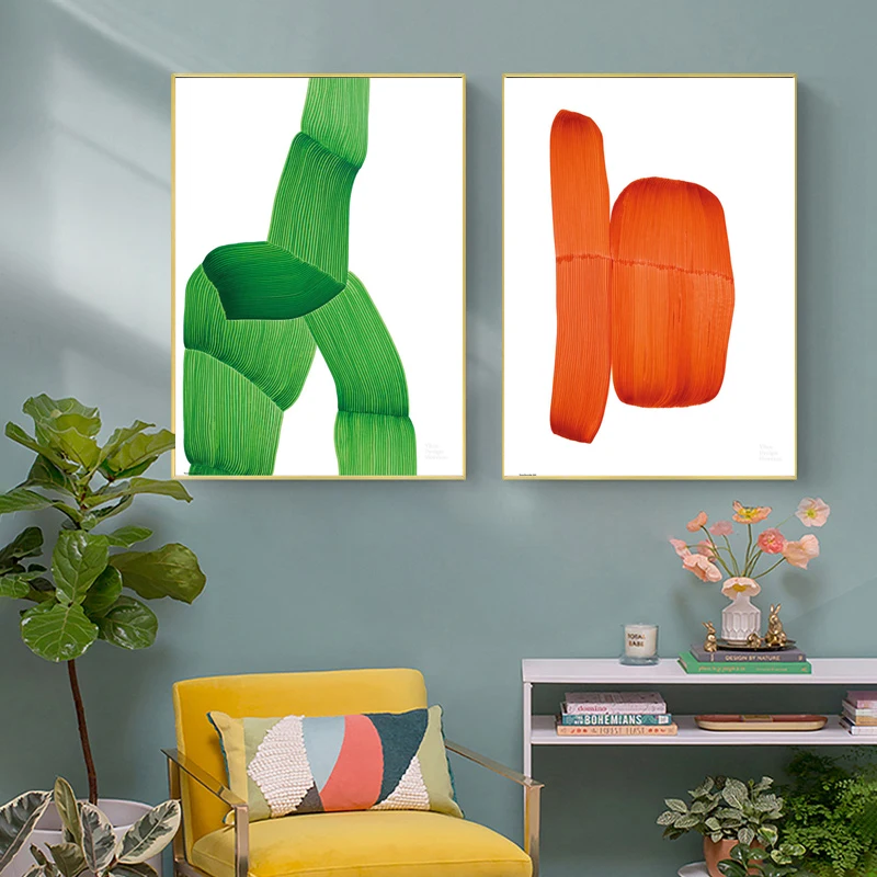 Ronan Bouroulle Abstract Art Posters and Print Colorful Line Canvas Painting Nordic Poster Wall Art Picture For Wall Home Decor