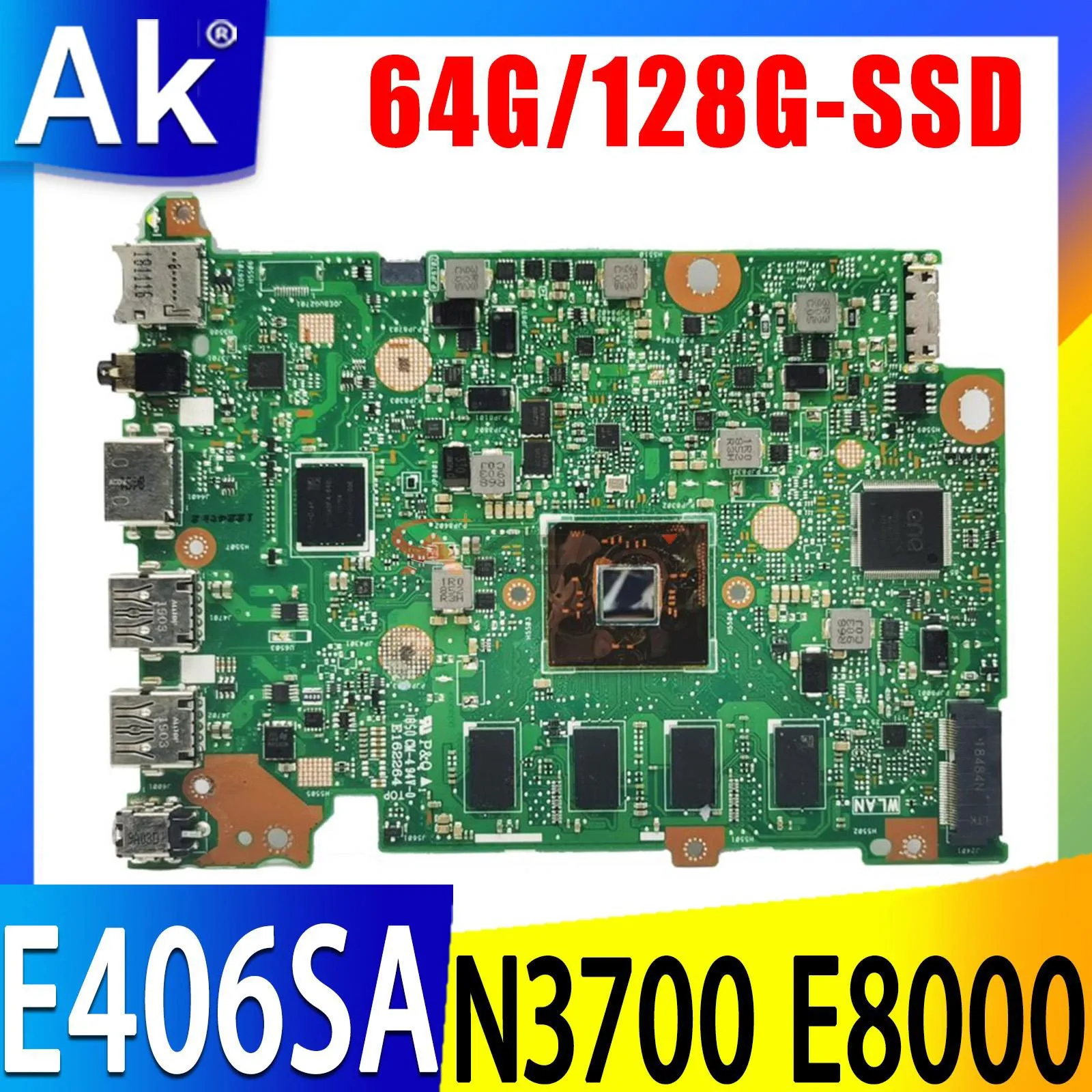 

Шэньчжэнь E406SA Материнская плата ASUS VivoBook 14 E406SA E406SAS E406SA материнская плата для ноутбука с процессором N3700 E8000 64 Гб 128 Гб SSD 4 Гб