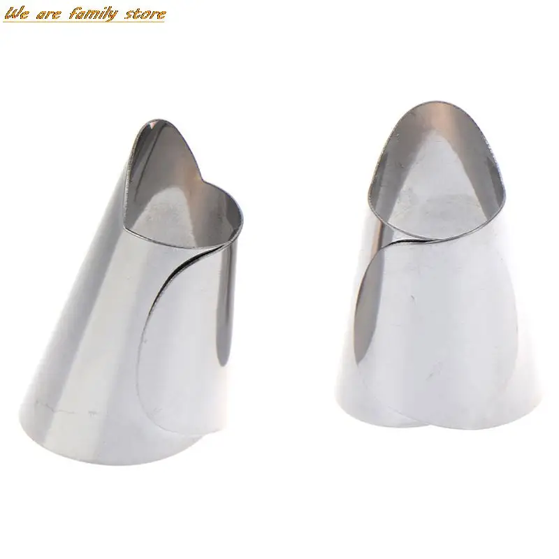 2pcs Stainless Steel Kitchen Cutting Protection Tools Finger Protectors Peanut Sheller Vegetable Nuts Peeling Finger Guard
