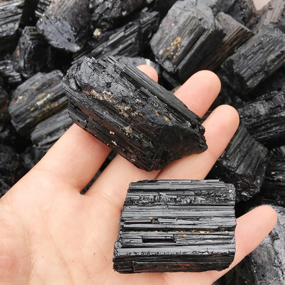 180g Natural Black Tourmaline Gravel Raw Ore Fine Crystal Mineral Specimen Healing Collection Eliminates Magnetic Gifts 4