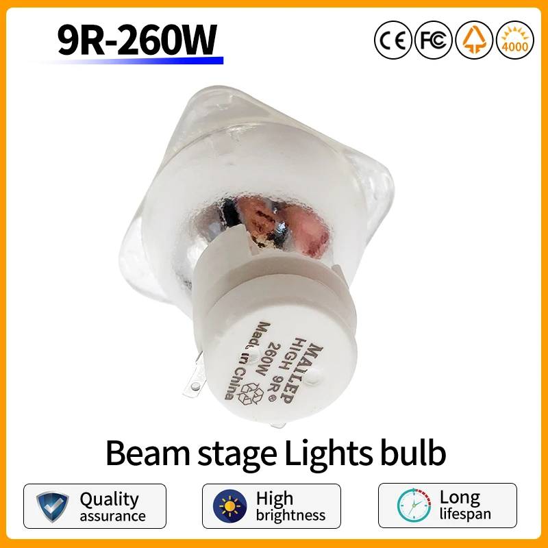 

9R 260W Lamp Moving Head Light Beam Light Stage Lamp Platinum Metal Halogen Lamps Follow 260w 9r Bulb