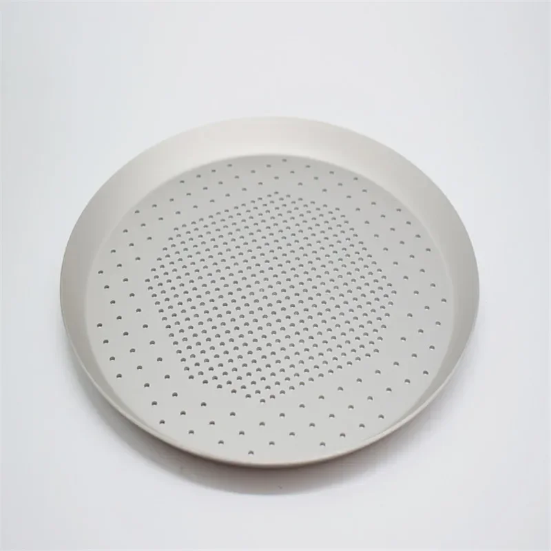 YOMDID Round Pizza Pan Thickening Punching Holes Pizza Pie Pan Mold Aluminium Alloy Pancake Baking Trays Kitchen Bakeware pizza