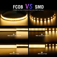 Tuya Zigbee 3.0 COB LED Strip 12V 1m 2m 3m 4m 5m Warm White Flexible Dimmable Light Kit 3000K-6500K for Alexa Google Assistant - Image 4