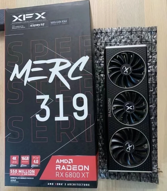 Used XFX RADEON RX 6800 XT 16G MERC 319 V1 Graphics Card - AliExpress