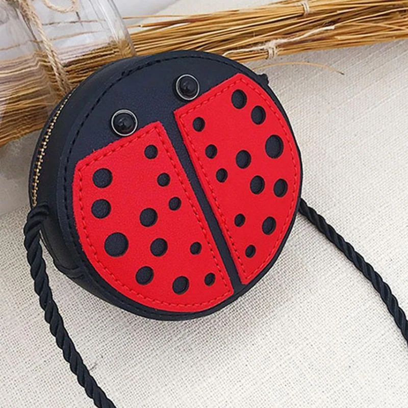 ASDS-Ladybug Cute Children's Shoulder Bag Personality Wild Purse Mini Accessories Bag