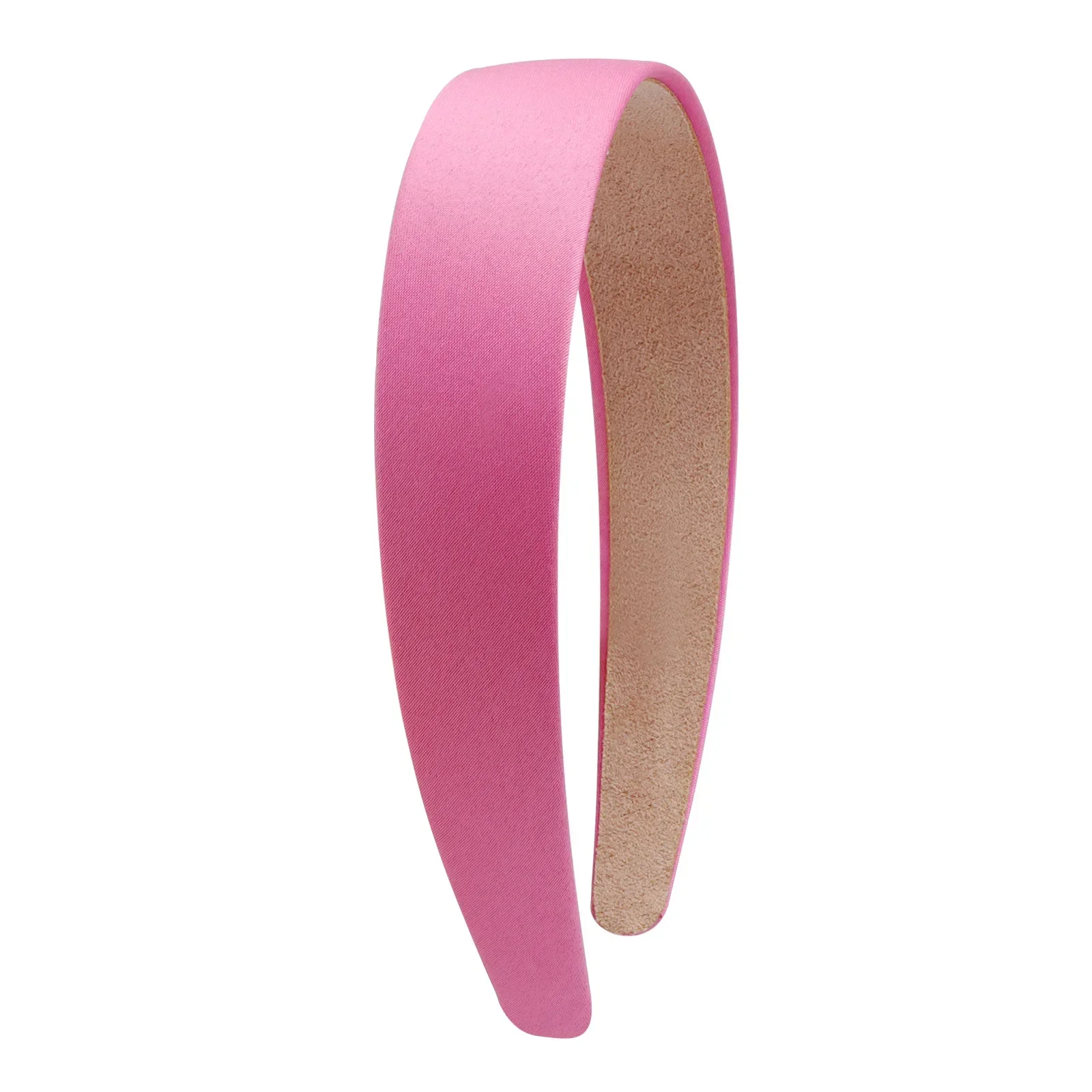 3cm Colorful Satin Wide Headband for Women - Vintage Solid Color Hair Accessory
