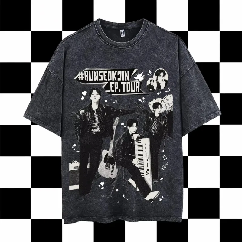 アイドル RUNSEOKJIN in JAPAN S/S T-SHIRT BLACK RUNSEOKJIN in JAPAN] S/S T-SHIRT (BLACK) - A-KPOP