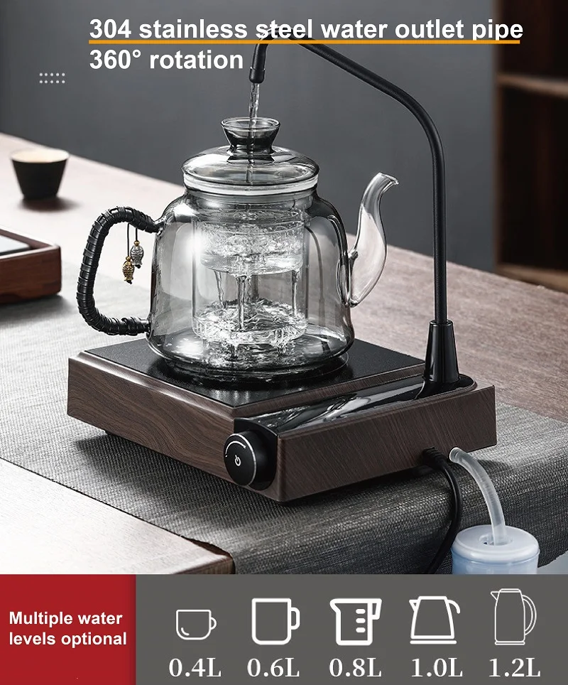 1500W Electric Ceramic Stove 8 Gear Tea Maker Auto Water Supply Induction Water Pumping Kung Fu Tea Stove Keep Warm Water Boiler 3