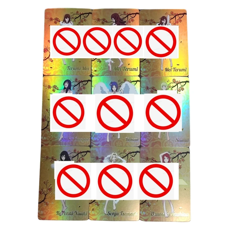 

9pcs/set NARUTO Hyūga Hinata Tsunade Animation Characters Refraction Flash Card Anime Classics Game Collection Cards Toy Gift