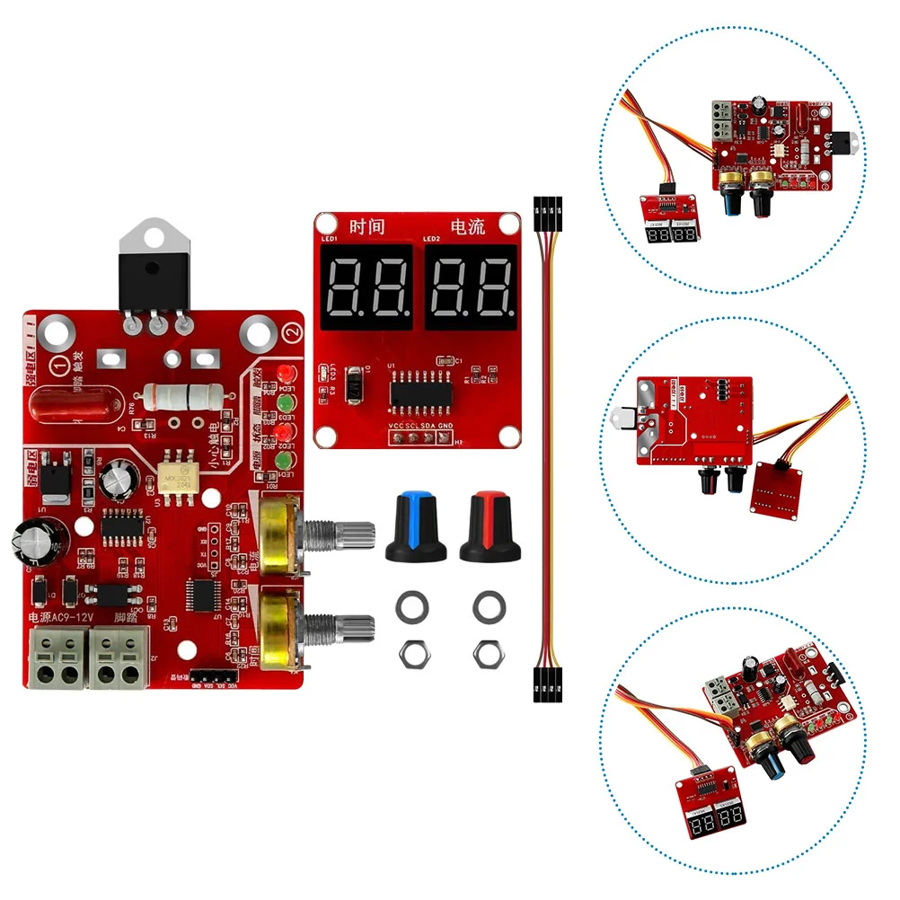 

Adjustable Digital Diy Spot-welders Welder Board PCB Circuit DIY Equipment Panel Time Current Machine 40A 100A Digital