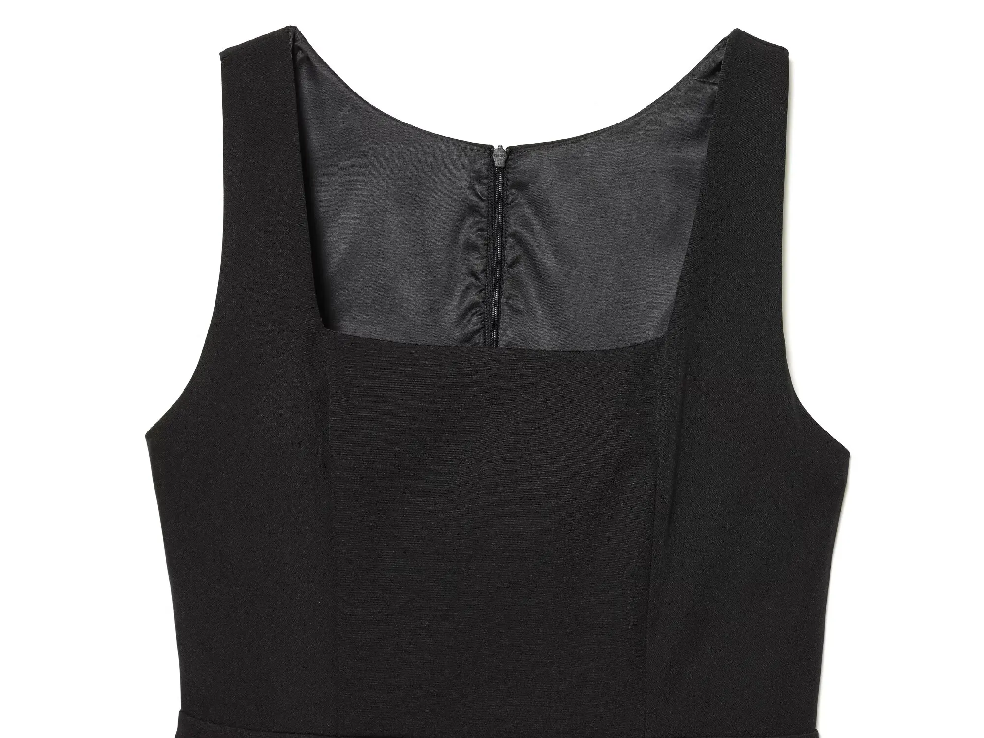 HH Frauen Sommer Neue Mode Vielseitig Schal Zipper Ärmelloses Square Neck Kleid Weibliche Chic Elegante Sexy Elegante Dünne Mini Kleid – Detail 5