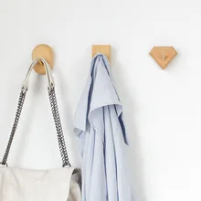 

Creative Beech Brass Hook Porch Wall Hanging Coat Hook Wooden Door Key Sundries Coat Hook Home Restaurant Hotel Decoration Hook