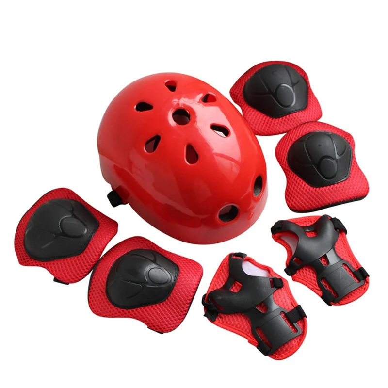Kids Knee Pads Elbow and Helmet Pads 7Pcs/Set for Roller Skates Cycling Bike Skateboard Sports protective gear set