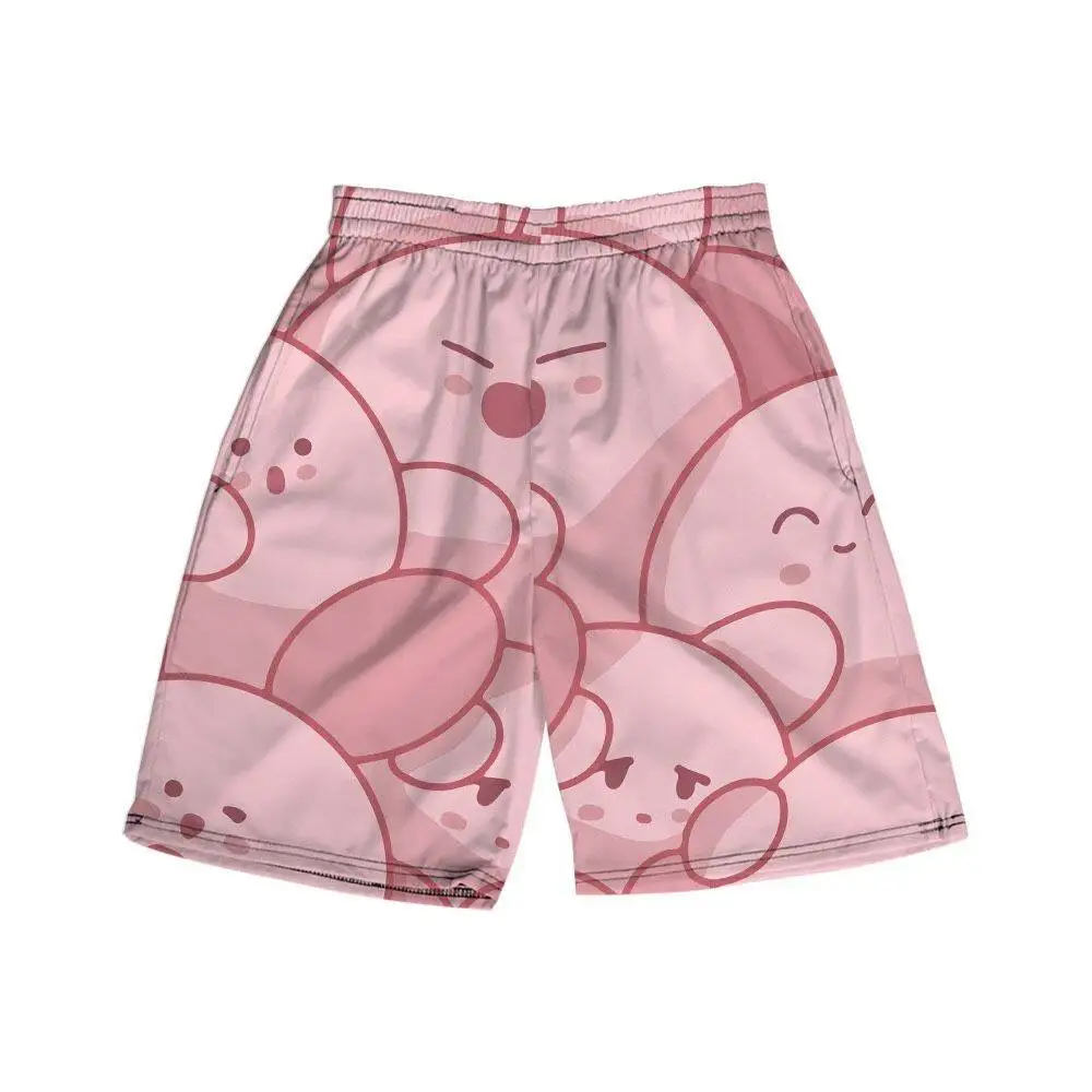 Weiche und süße Kirby-Shorts aus Star, geeignet für Erwachsene und Kinder, Harajuku-Stil, 3D-gedruckte, lockere, lässige Sport-Strandshorts – Detail 9
