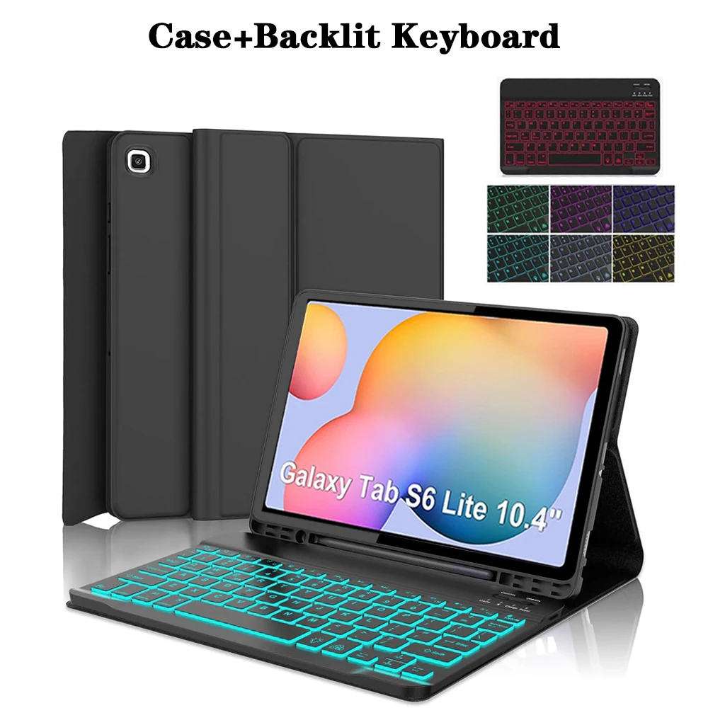 Premium Tablet Case and Keyboard Cover with Pencil Holder, 10.4-Inch