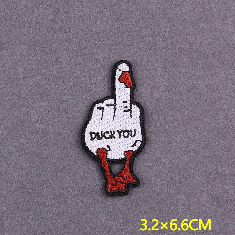 Description Picture 6 of itemFunny Animals Patches For Clothing Thermoadhesive Patches Cool Patch Embroidered Patches on Clothes Hippie Badges On Backpack