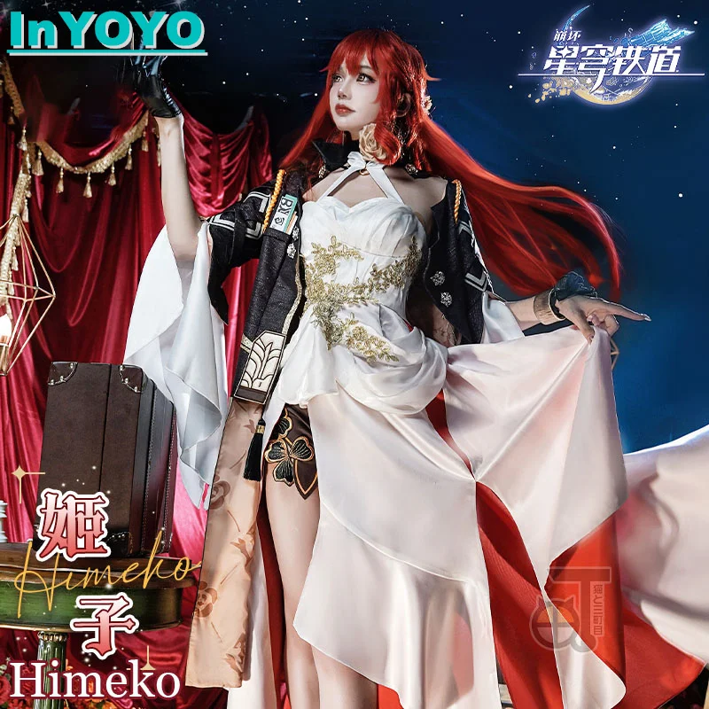 InYOYO Himeko Cosplay Costume Honkai: Star Rail Gorgeous Dress Game Suit Halloween Party Outfit For Women XS-XXL NEW 2023 the boys costume outfit starlight annie january cosplay sthe seven annie dress halloween cloak adult women white suit