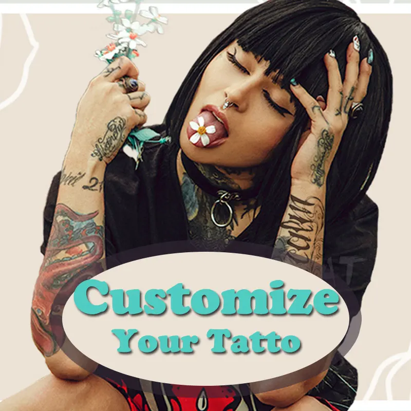 Customized Personalized Waterproof Temporary Tattoo Sticker DIY Fake