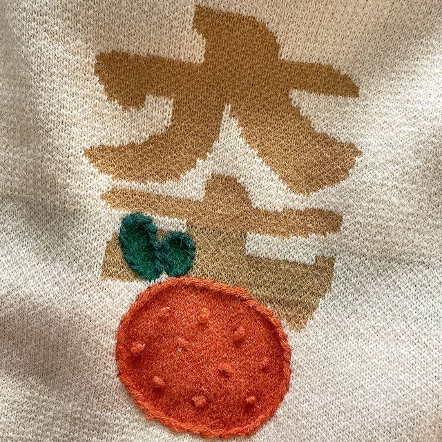 새해를 맞이한 패션을 위한 틈새 자카드 스웨터