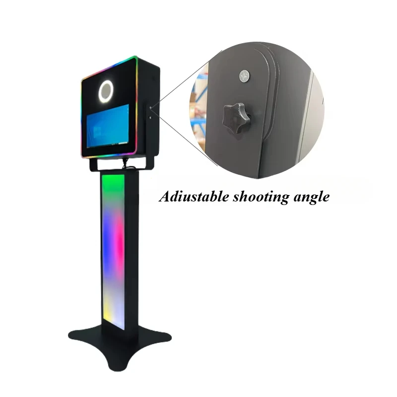 Portable Wedding Vogue Reality Selfie Magic Mirror Machine Photo Booth Led Frame Enclosure 15.6 Inches Touch Screen Photo Booth