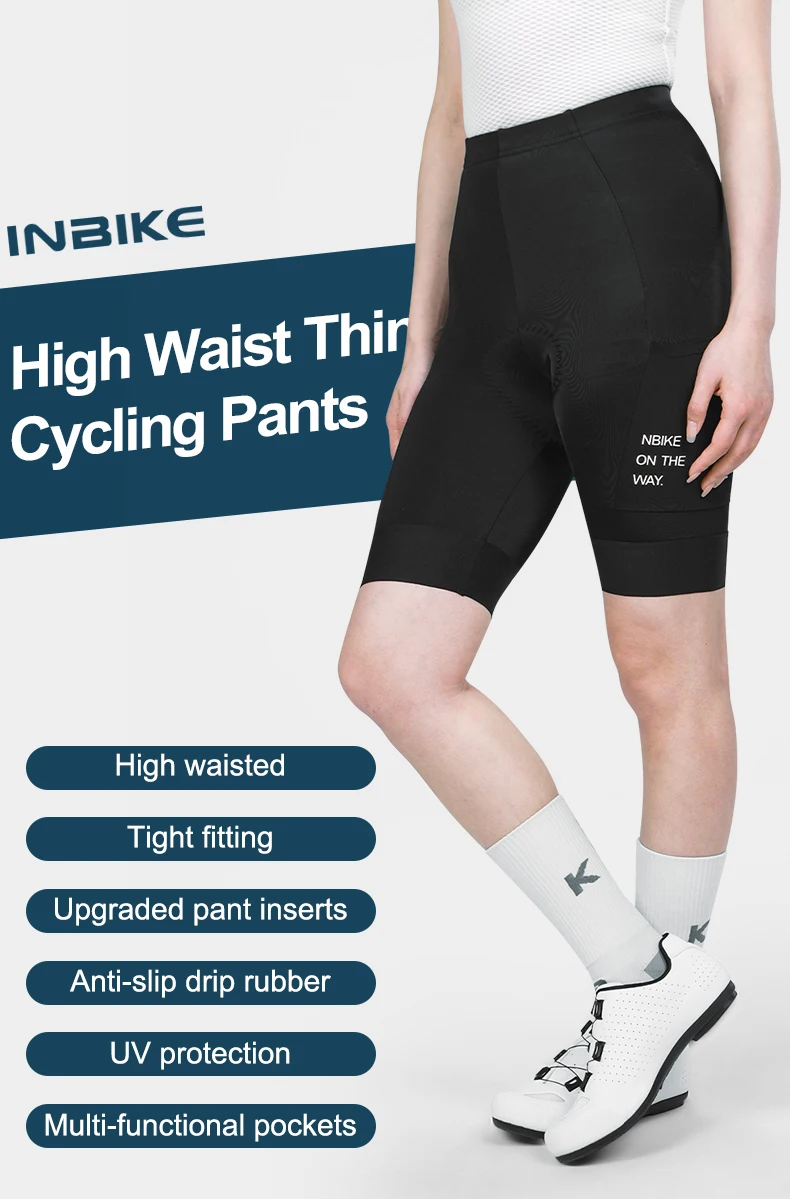 Description Picture 2 of itemINBIKE Cycling Shorts Women's Summer New High-waist Pocket Bicycle Road MTB Outdoor Cycling Breathable Shock-absorbing Bib Short