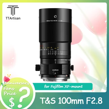 TTArtisan Tilt-Shift 100mm F2.8 Macro 2X MF Full Frame Lens for Camera Photography Sony E Fujifilm X Nikon Z Canon RF Mount