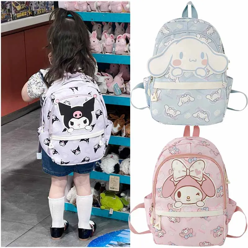 

Sanrios Cinnamoroll My Melody Kuromi HelloKittys Anime Cartoon Children Girls Student Schoolbag Large Capacity Backpack