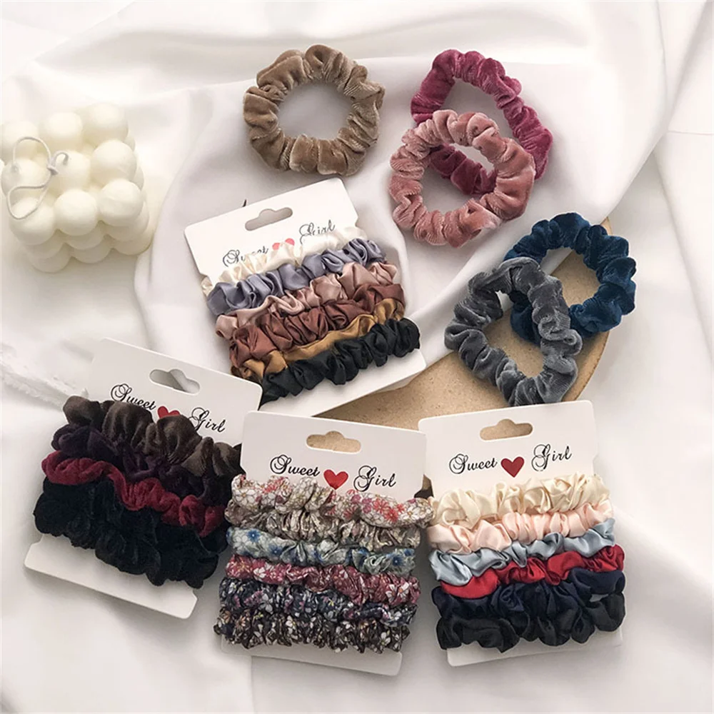 Elegant Solid Color Hair Ties - Soft, No-Damage Ponytail Holders