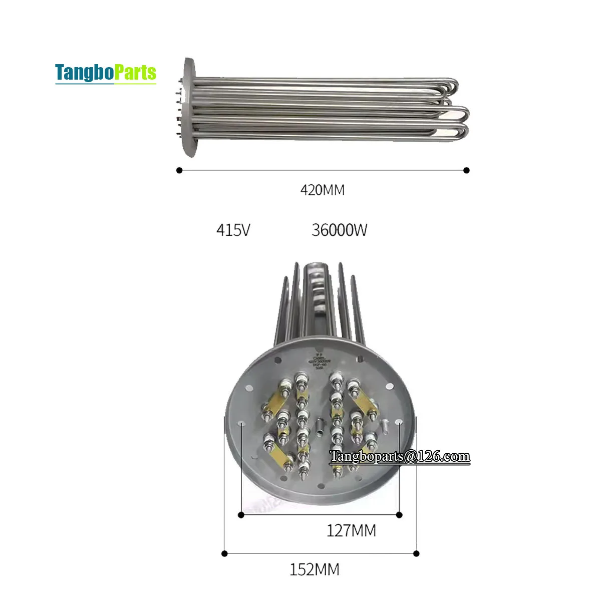 Description Picture 3 of itemDishwasher Parts 415V 36KW Rinse Heating Element For MEIKO K200C Dishwasher Replacement