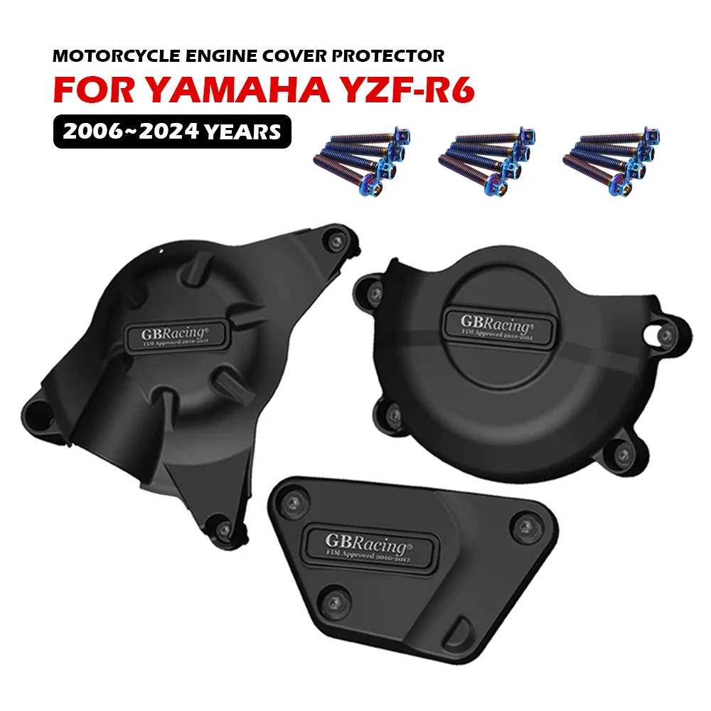 Motorcycle Engine Cover Engine Cover Protector Engine Guard Motorcycle Accessory Set For YAMAHA YZF-R6 2006-Motorcycle Engine Protector Cover For GB Racing Modified Accessories