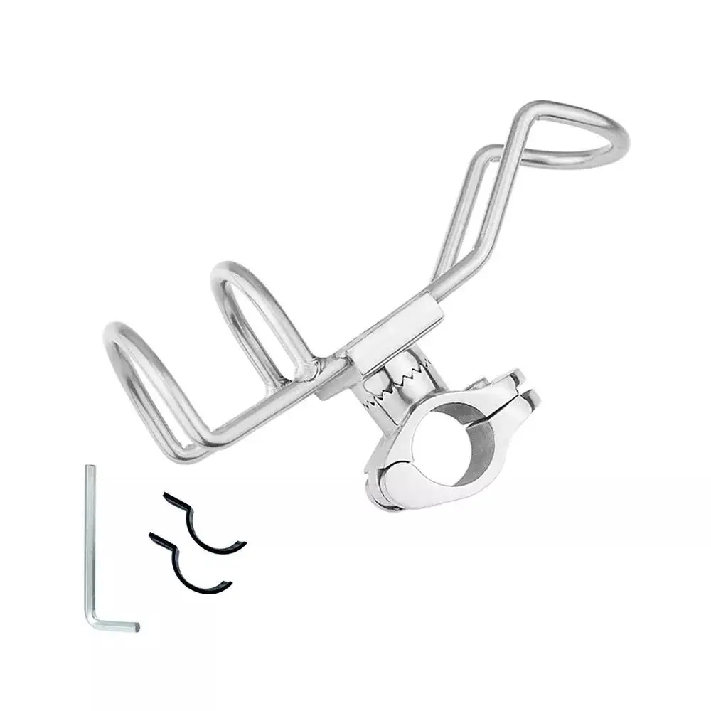 316 Stainless Steel Fishing Rod Holder Rail Mount 25mm/32mm Dia. Marine Boat Corrosion-Resistant