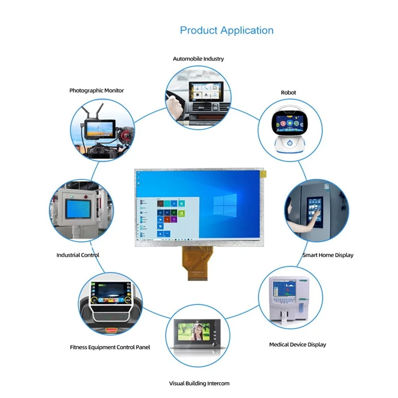

7-дюймовый TFT ЖК-экран универсальный дисплей 50 контактов HD 800X480 Ремонт замены монитора для автомобиля