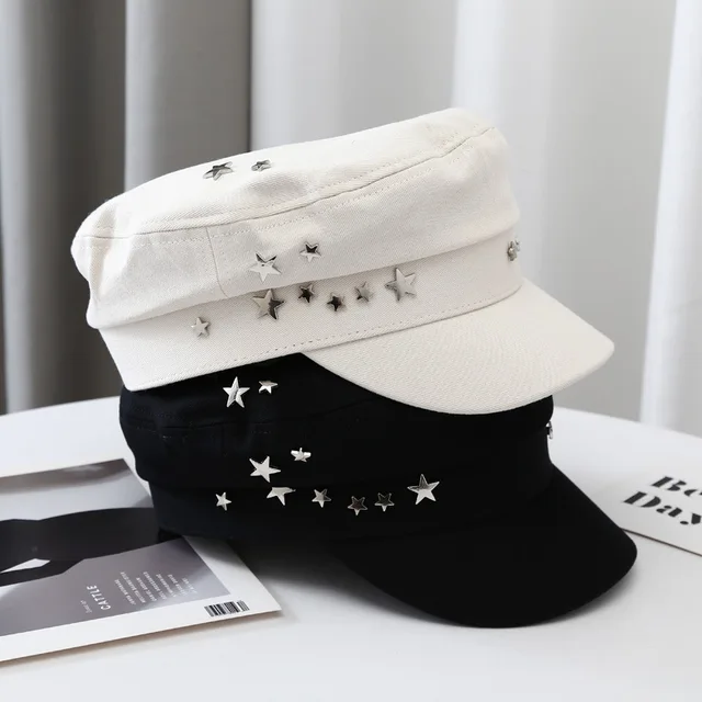 Women's Beret Hat Cotton Navy Style British Retro Painter Cap_voghion.com