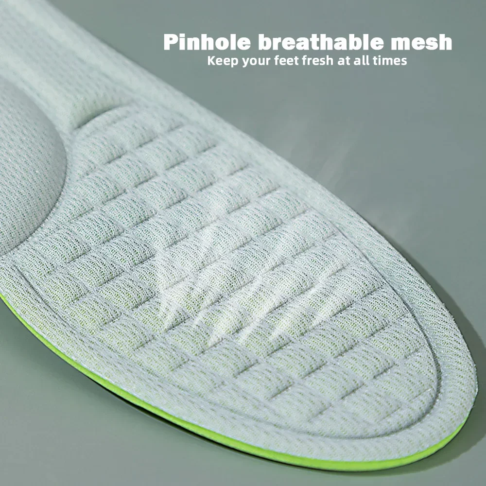2/4pcs Unisex Nano Memory Foam Insoles Sweat-Absorbing Sports Running Shoes Inserts Soft Deodorant Orthopedic Pads_voghion.com