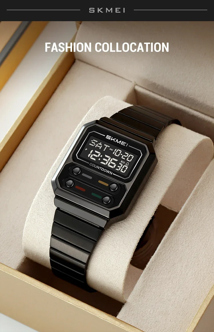 Luxury Waterproof Shockproof Digital Men's Watch Stainless Steel_voghion.com