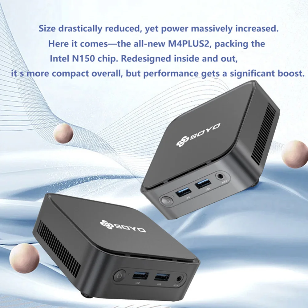 SOYO Mini PC M4 PLUS2, Intel N150 8GB 16GB RAM 256GB 512GB SSD Windows 11 Pro Mini Desktop Computer for Home Business Gaming - Image 3