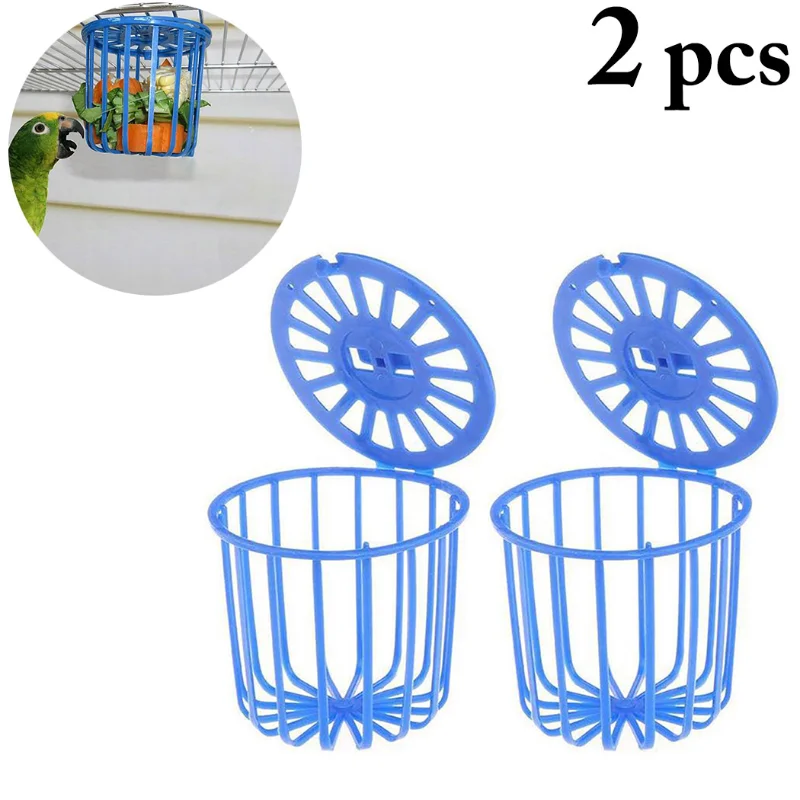 Creative Multi-Purpose Cage Hanging Toys Bird Fruit Vegetable Feeder Basket Parrot Feeder Pet Feeding Supplies 2PCS, bird feeder,parrot feeder