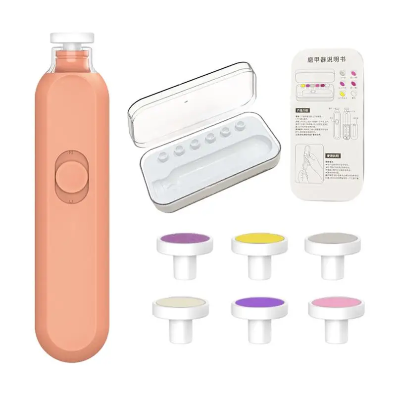Kids Electric Nail File 360 Degree Rotating Light Up Nail Clipper Low Noise Children File Lightweight Clippers For
