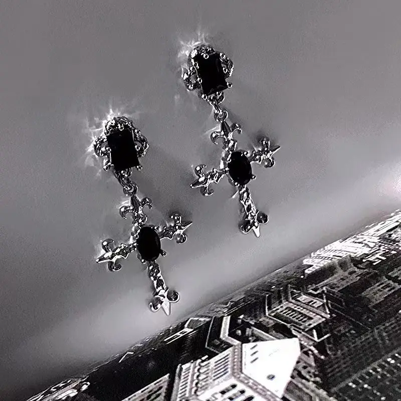 Drop Earrings Cross Gothic Punk Halloween Jewelry For Women